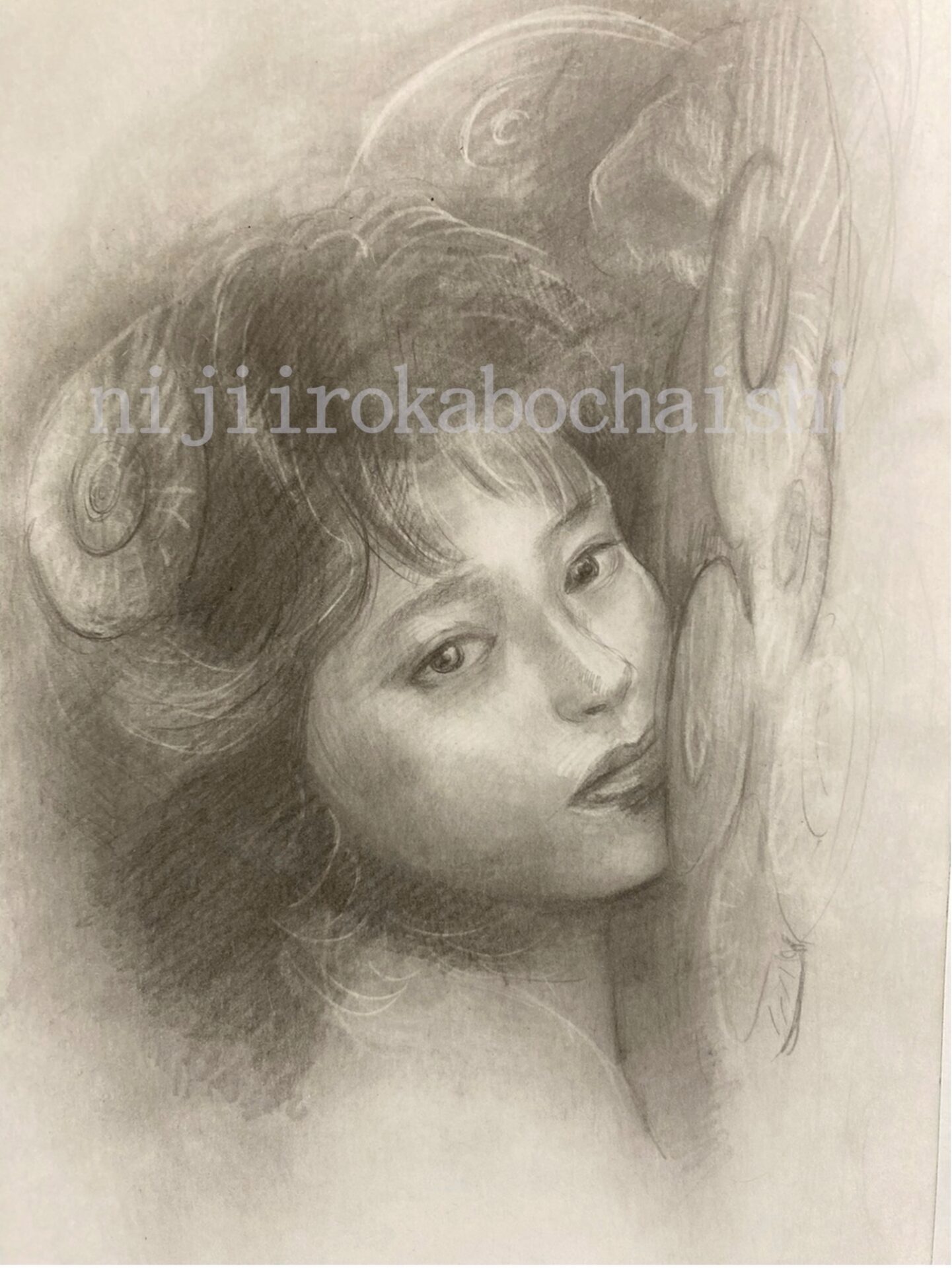 絵画 大頭美穂子作「刻の間」　