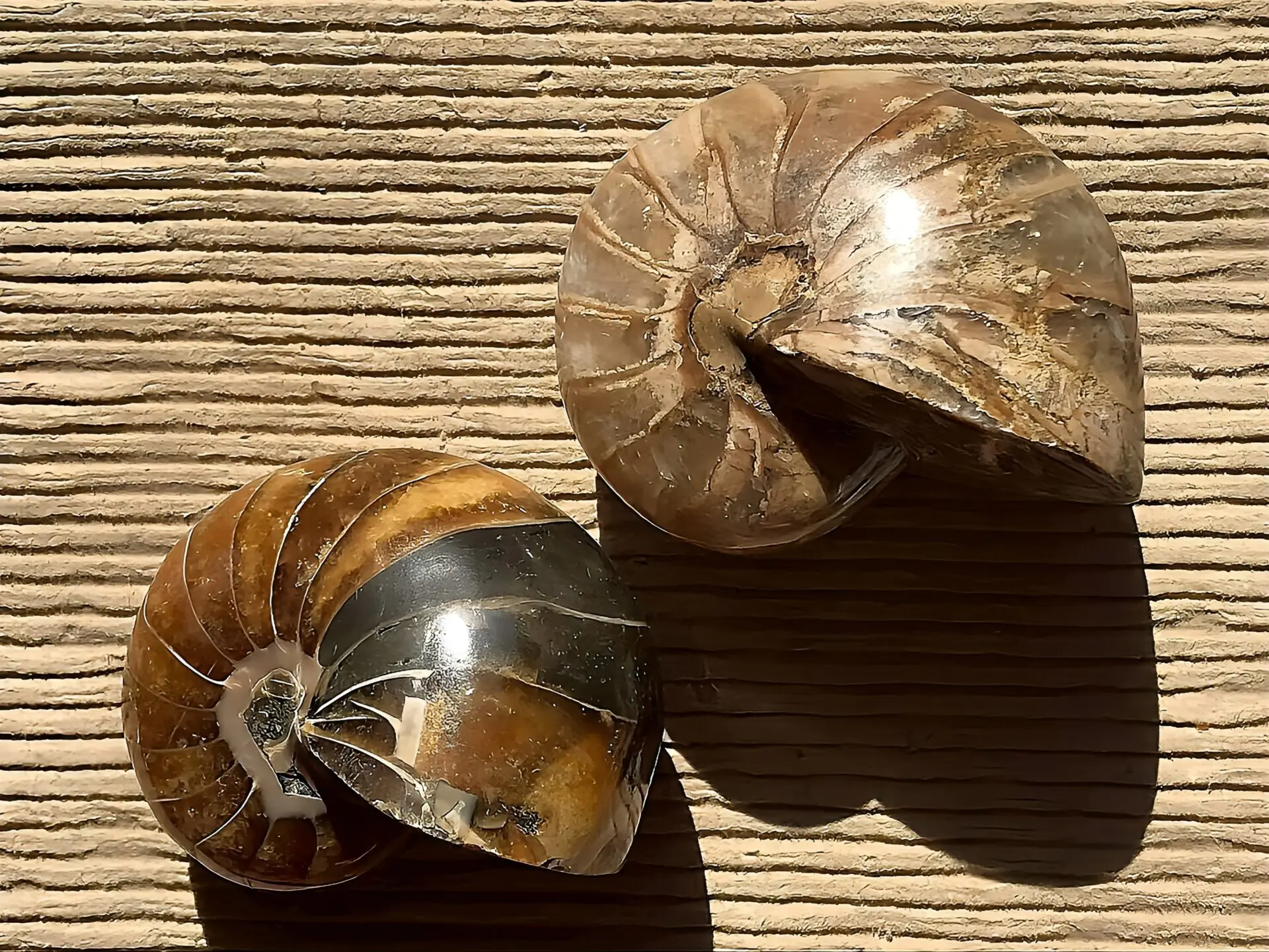 新入荷〉マダガスカル産 オウムガイ化石（ノーチラス・アンモナイト）2